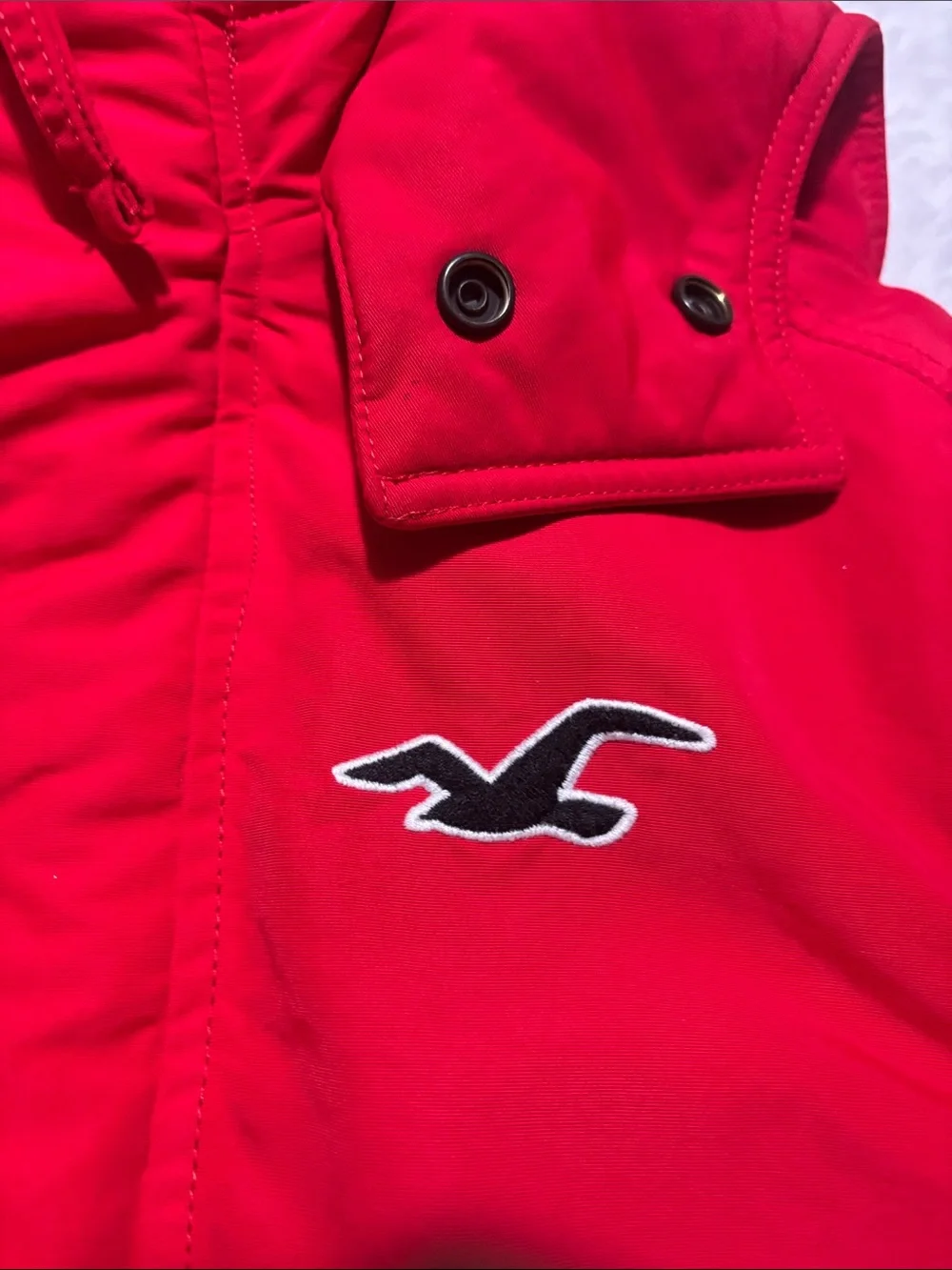 Hollister Bright Red Kids Puffer Coat